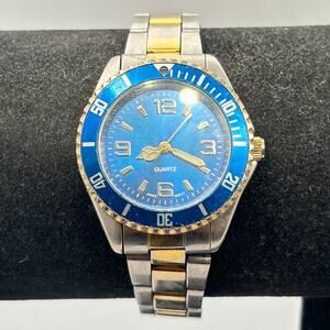 Vintage Silver & Blue Men's Watch